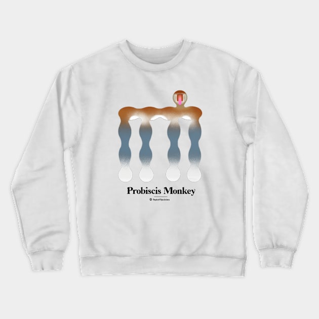 Bold monkey print "Probiscis monkey" Crewneck Sweatshirt by RockPaperScissors